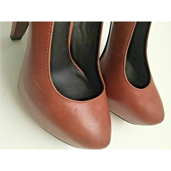 ELIZABETH AND JAMES 'Blink' Sz 5 Pink Mauve Leather Hidden Platform 5 1/4" Heel - Picture 7 of 12